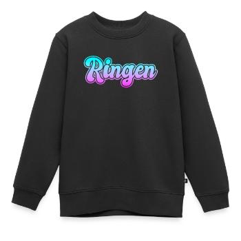 Ringen - Kinder Premium Organic Sweatshirt - Schwarz - Vorne - AI Model Kid Female (0cm)