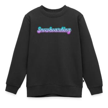 Snowboarding - Kinder Premium Organic Sweatshirt - Schwarz - Vorne - AI Model Kid Female (0cm)