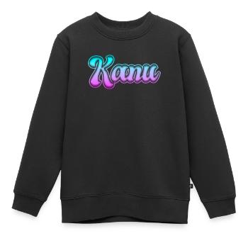 Kanu - Kinder Premium Organic Sweatshirt - Schwarz - Vorne - AI Model Kid Female (0cm)