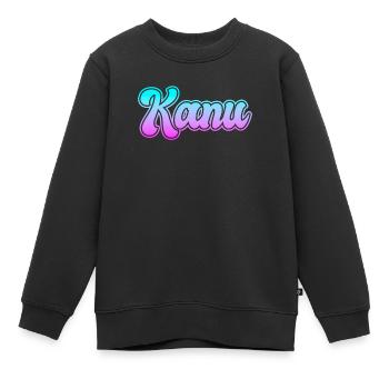 Kanu - Kinder Premium Organic Sweatshirt - Schwarz - Vorne - AI Model Kid Female (0cm)