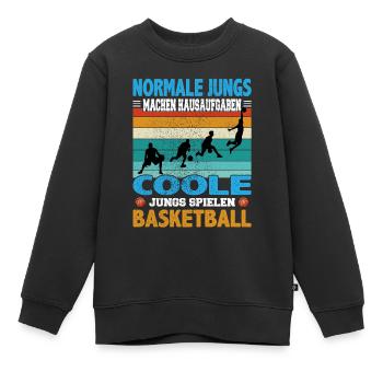 Basketball Dunking Spieler Korbleger Spruch - Kinder Premium Organic Sweatshirt - Schwarz - Vorne - AI Model Kid Female (0cm)