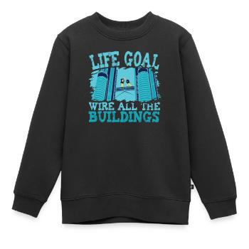 Elektriker Elektrotechniker Elektroniker - Kinder Premium Organic Sweatshirt - Schwarz - Vorne - AI Model Kid Female (0cm)