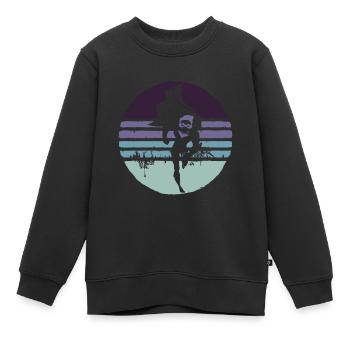 Super papy - Sweat Premium enfant bio - noir - Devant - AI Model Kid Female (0cm)
