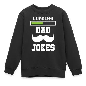 Dad Joke Papa Joke Father Jokes - Kids Premium Organic Sweatshirt - black - Front - AI Model Kid Female (0cm)