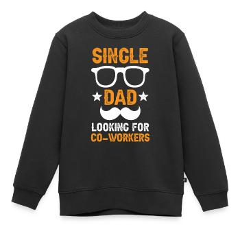 Single Dad Addiction Fellow Campaigner Single Parent Dad - Kids Premium Organic Sweatshirt - black - Front - AI Model Kid Female (0cm)
