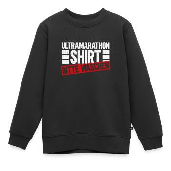 Ultramarathon Shirt Bitte Waschen - Ultramarathon - Kinder Premium Organic Sweatshirt - Schwarz - Vorne - AI Model Kid Female (0cm)