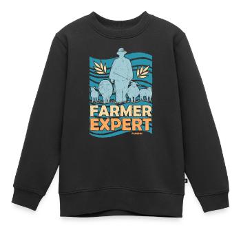 Farmer Expert - Kinder Premium Organic Sweatshirt - Schwarz - Vorne - AI Model Kid Female (0cm)