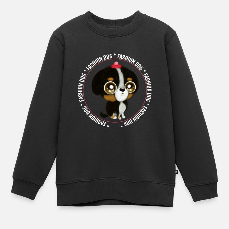 Mode Chien - Sweat Premium enfant bio - noir