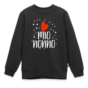 J’aime mon cadeau de grand-père Quiero a mio nonno - Sweat Premium enfant bio - noir - Devant - AI Model Kid Female (0cm)
