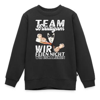 Junggesellenabschied Bräutigam Poltern Geschenk - Kinder Premium Organic Sweatshirt - Schwarz - Vorne - AI Model Kid Female (0cm)