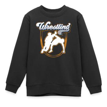 Wrestling Wrestling Wrestling Wrestler - Kids Premium Organic Sweatshirt - black - Front - AI Model Kid Female (0cm)