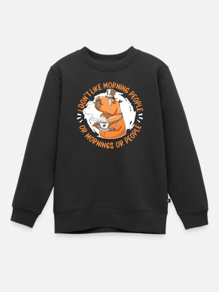 Capybara capybara rongeur - Sweat Premium enfant bio - noir