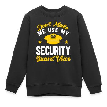 Ma voix de sécurité - Sweat Premium enfant bio - noir - Devant - AI Model Kid Female (0cm)