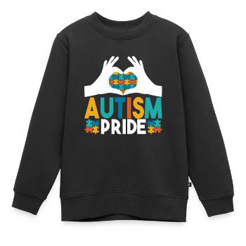Autisme autistique Autiste - Sweat Premium enfant bio - noir - Devant - AI Model Kid Female (0cm)