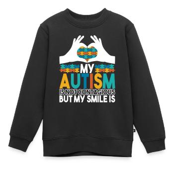 Autisme autistique Autiste - Sweat Premium enfant bio - noir - Devant - AI Model Kid Female (0cm)