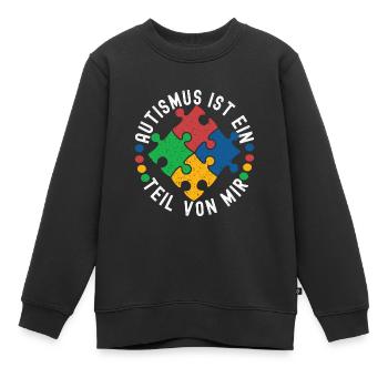 Autisme autistique Autiste - Sweat Premium enfant bio - noir - Devant - AI Model Kid Female (0cm)
