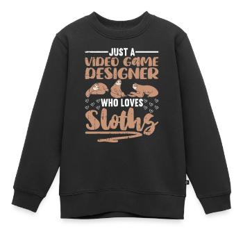 Video Game Designer - Kinder Premium Organic Sweatshirt - Schwarz - Vorne - AI Model Kid Female (0cm)