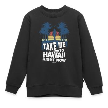 Hawaï - Sweat Premium enfant bio - noir - Devant - AI Model Kid Female (0cm)