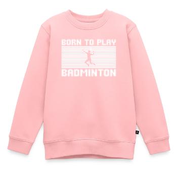 badminton - Sweat Premium enfant bio - rose - Devant - AI Model Kid Female (0cm)