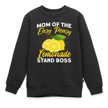 Jus de citron Jus de citron Limonade - Sweat Premium enfant bio - noir - Devant - AI Model Kid Female (0cm)