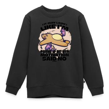 Motivation motivieren Karriere Positiv Geschenk - Kinder Premium Organic Sweatshirt - Schwarz - Vorne - AI Model Kid Female (0cm)