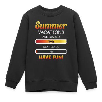 Ferien Urlaub Schulfrei Schulferien Sommerferien - Kinder Premium Organic Sweatshirt - Schwarz - Vorne - AI Model Kid Female (0cm)
