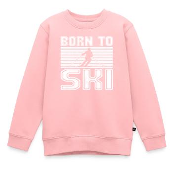 Ski - Sweat Premium enfant bio - rose - Devant - AI Model Kid Female (0cm)