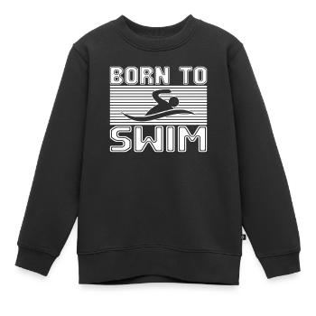 Nager - Sweat Premium enfant bio - noir - Devant - AI Model Kid Female (0cm)