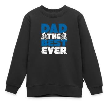 Dad The Best Ever MTB Mountainbike Bikers Vatertag - Kinder Premium Organic Sweatshirt - Schwarz - Vorne - AI Model Kid Female (0cm)