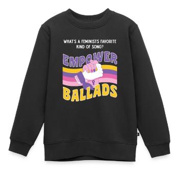 Frauen Gleichberchtigung Design und Feminist - Kinder Premium Organic Sweatshirt - Schwarz - Vorne - AI Model Kid Female (0cm)