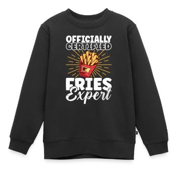 Fast Food Burger - Kinder Premium Organic Sweatshirt - Schwarz - Vorne - AI Model Kid Female (0cm)