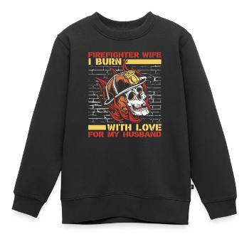 Freiwillige Feuerwehr Feuerwehrmann - Kinder Premium Organic Sweatshirt - Schwarz - Vorne - AI Model Kid Female (0cm)