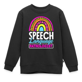 Speech Language Pathologist Speech Therapy - Kinder Premium Organic Sweatshirt - Schwarz - Vorne - AI Model Kid Female (0cm)
