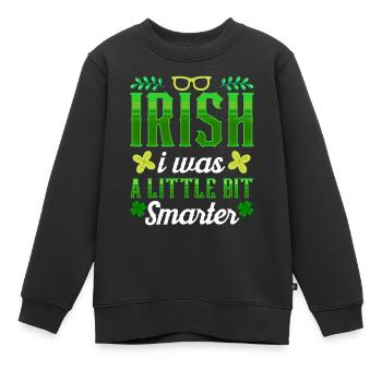 Saint-Patrick Gaélique Irlandais Irlandais - Sweat Premium enfant bio - noir - Devant - AI Model Kid Female (0cm)