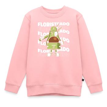 Florist Floristik - Kinder Premium Organic Sweatshirt - Rosa - Vorne - AI Model Kid Female (0cm)