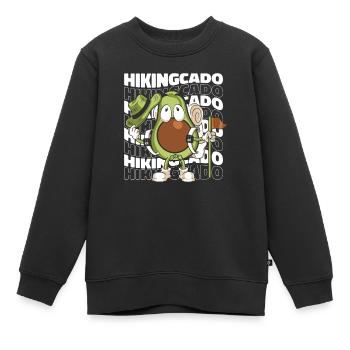 Wandern Trekking Wanderer - Kinder Premium Organic Sweatshirt - Schwarz - Vorne - AI Model Kid Female (0cm)