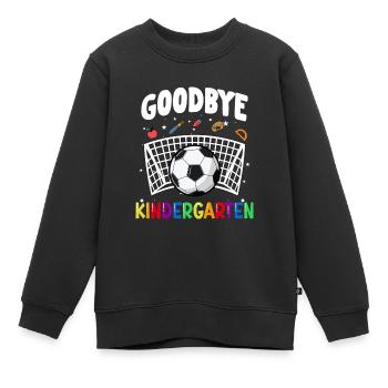 Goodbye Kindergarten Fußball Schultüte - Kinder Premium Organic Sweatshirt - Schwarz - Vorne - AI Model Kid Female (0cm)