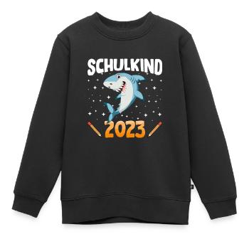 Hai Schulkind 2023 - Kinder Premium Organic Sweatshirt - Schwarz - Vorne - AI Model Kid Female (0cm)