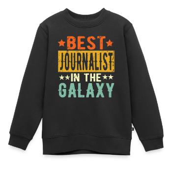 Best Journalist ever Journalist Geschenk - Kinder Premium Organic Sweatshirt - Schwarz - Vorne - AI Model Kid Female (0cm)