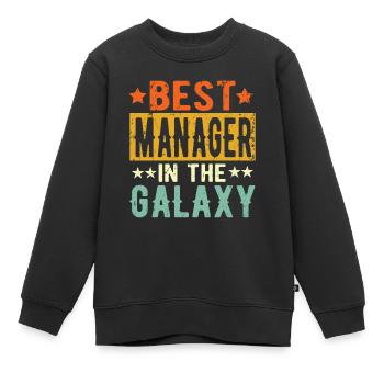 Best Manager ever Manager Geschenk - Kinder Premium Organic Sweatshirt - Schwarz - Vorne - AI Model Kid Female (0cm)