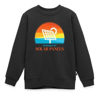 Alimenté par des panneaux solaires photovoltaïques - Sweat Premium enfant bio - noir - Devant - AI Model Kid Female (0cm)