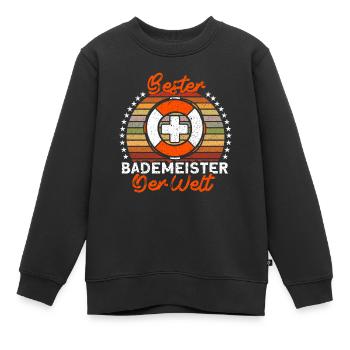 Sauveteur Piscine Sauveteur Sauveteur Sauveteur - Sweat Premium enfant bio - noir - Devant - AI Model Kid Female (0cm)
