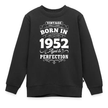 Geburtstag Geschenk Birthday Bursdag Jahrgang 1952 - Kinder Premium Organic Sweatshirt - Schwarz - Vorne - AI Model Kid Female (0cm)