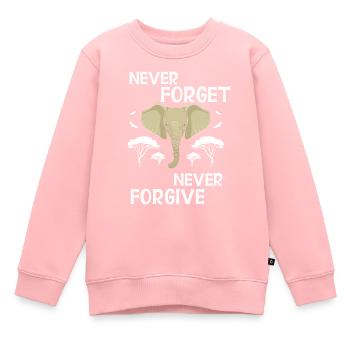Elefant - Kinder Premium Organic Sweatshirt - Rosa - Vorne - AI Model Kid Female (0cm)