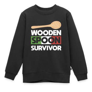 Wooden Spoon Survivor - Italian - Kinder Premium Organic Sweatshirt - Schwarz - Vorne - AI Model Kid Female (0cm)