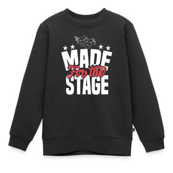Motif de théâtre pour les acteurs de théâtre - Sweat Premium enfant bio - noir - Devant - AI Model Kid Female (0cm)