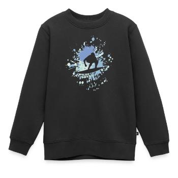Bonne éclaboussure de couleur de surf - Sweat Premium enfant bio - noir - Devant - AI Model Kid Female (0cm)