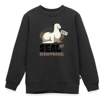 Sceau de rejet dire non. - Sweat Premium enfant bio - noir - Devant - AI Model Kid Female (0cm)