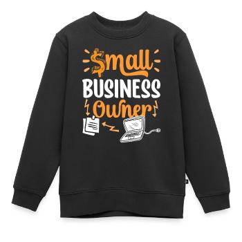 Kleinunternehmer CEO Gründer Besitzer - Kinder Premium Organic Sweatshirt - Schwarz - Vorne - AI Model Kid Female (0cm)