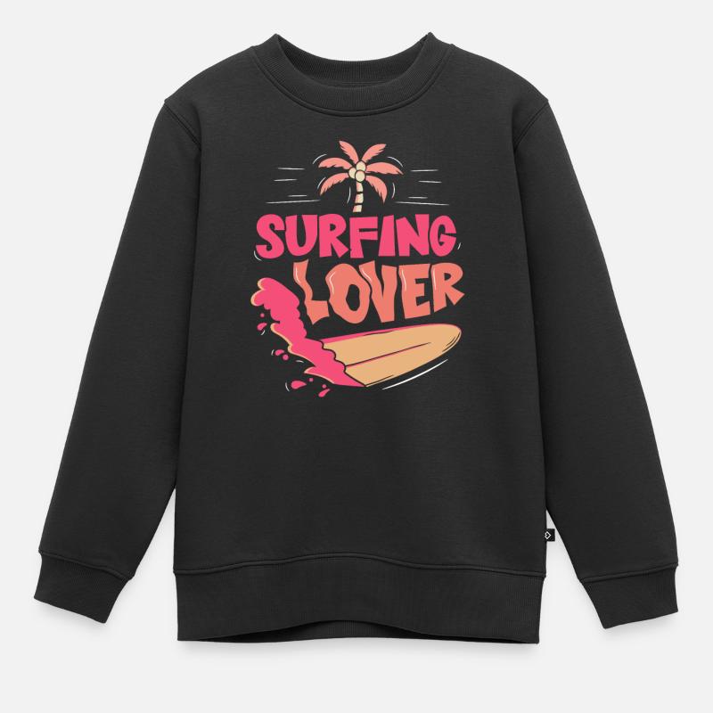 Amateurs de surf Surf surf Surf Surfer - Sweat Premium enfant bio - noir